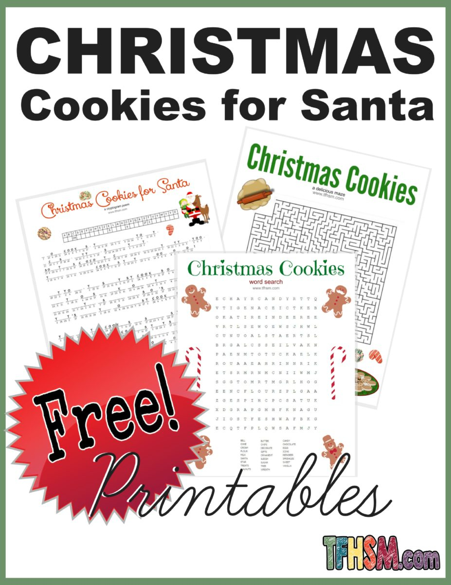Christmas Cookies For Santa Poem And Printable Games - Free! – The - Free Printable Poetry Posters