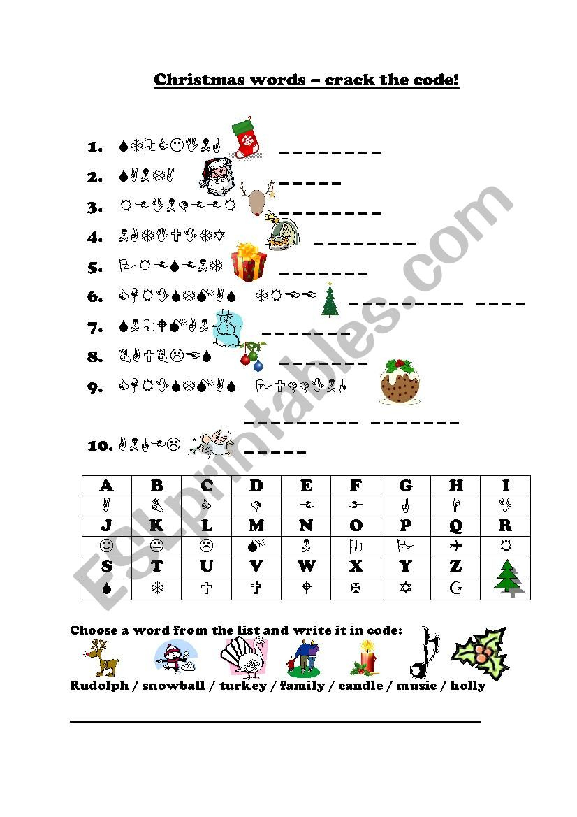 crack the code worksheets printable free