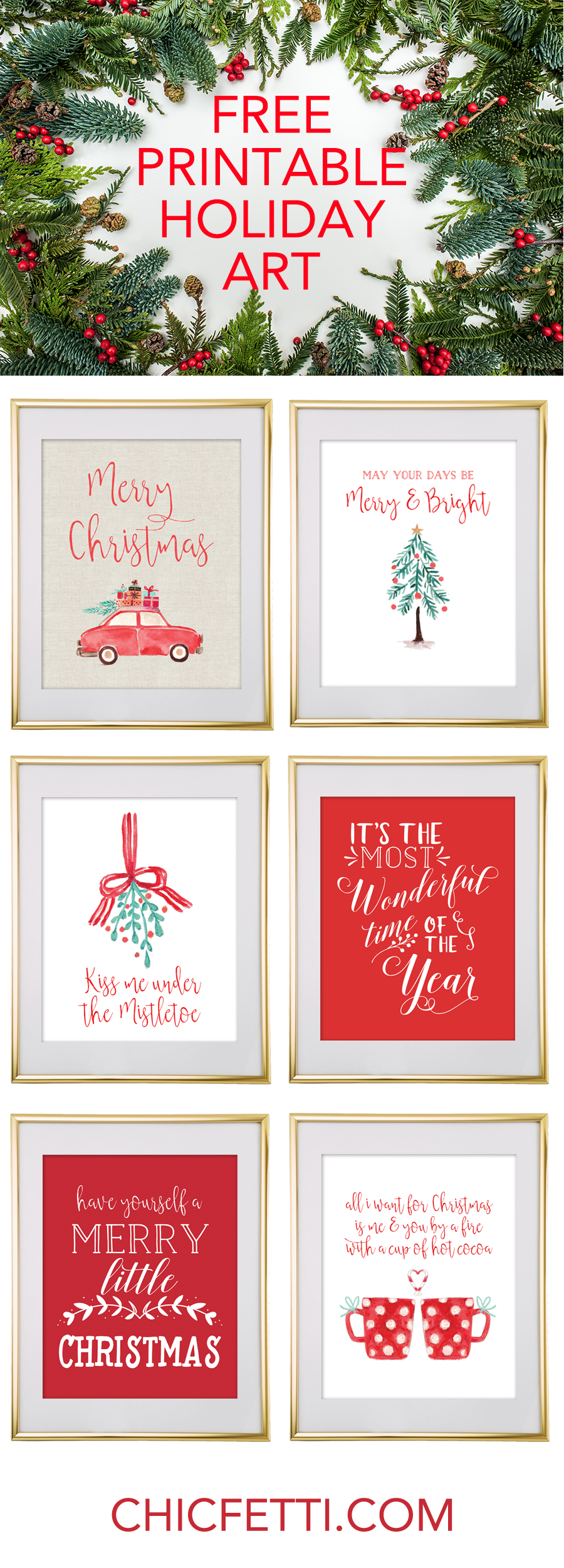 Christmas Free Printable Wall Art - Download Free Christmas Art - Free Printable Christmas Pictures