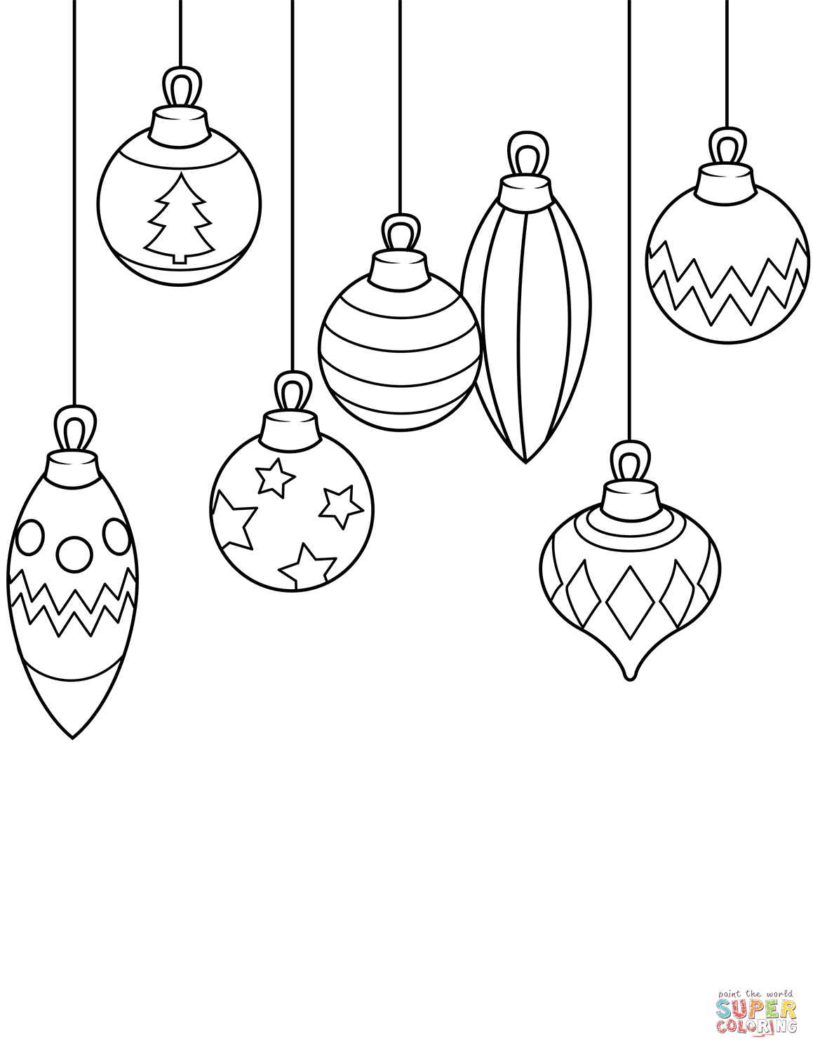 Christmas Ornaments Coloring Page | Free Printable Coloring Pages - Free Printable Christmas Ornament Coloring Pages
