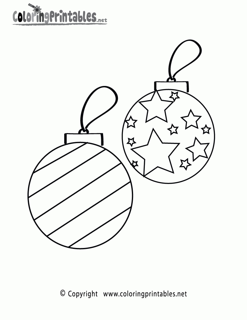 Christmas Ornaments Coloring Page Printable. | Holiday Printables - Free Printable Christmas Tree Ornaments To Color