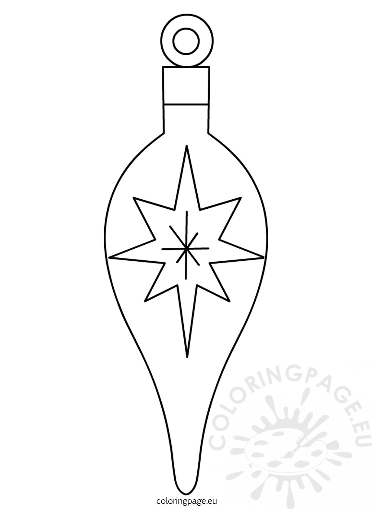 Christmas Tree Ornament Printable – Coloring Page - Free Printable Christmas Tree Ornaments To Color