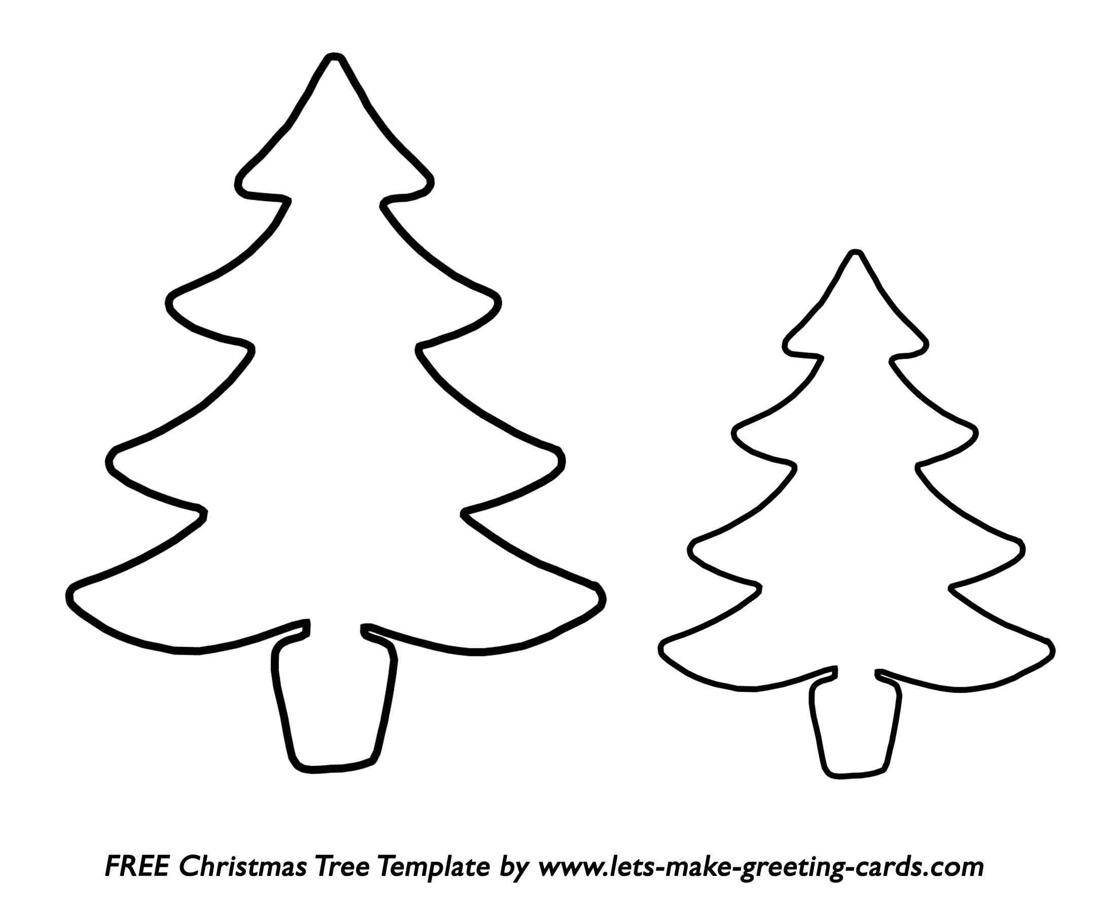 Christmas Tree Templates In All Shapes And Sizes - Free Printable Christmas Tree Template