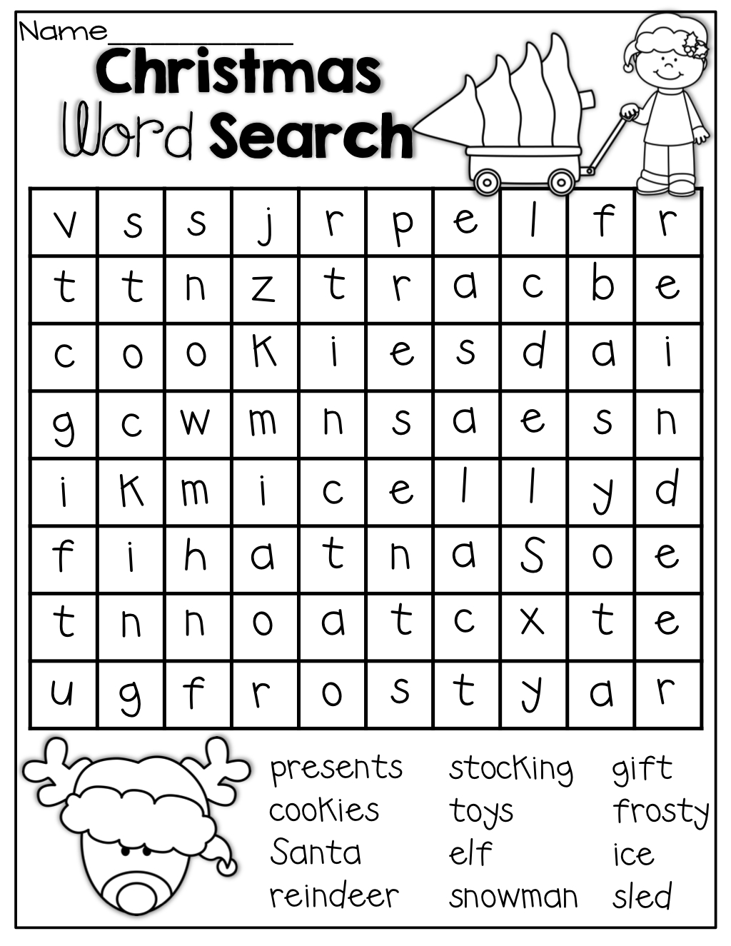 Christmas Word Search! | School-Holidays-Christmas | Pinterest - Free Printable Christmas Worksheets For Third Grade