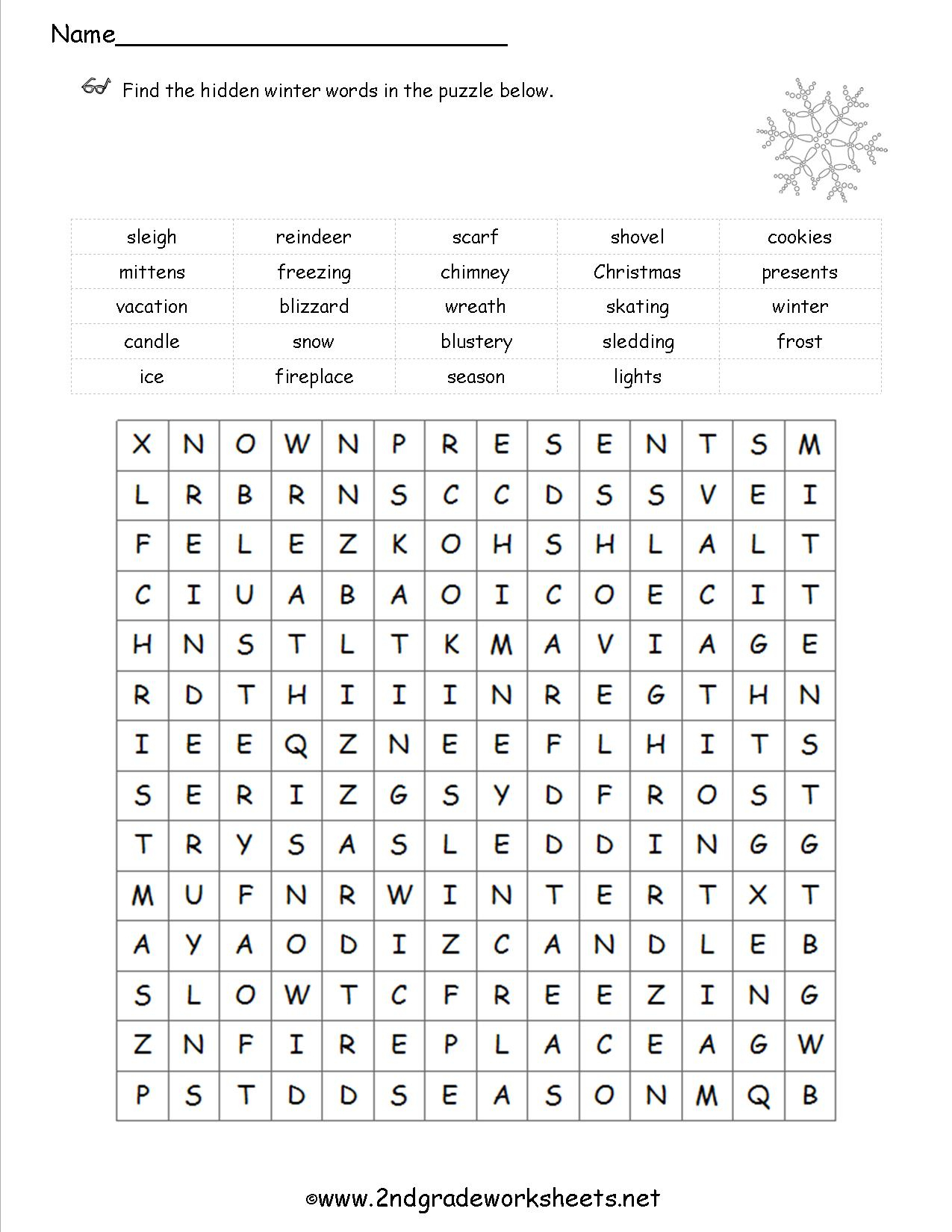 Christmas Worksheets And Printouts - Free Printable Christmas Worksheets For Third Grade