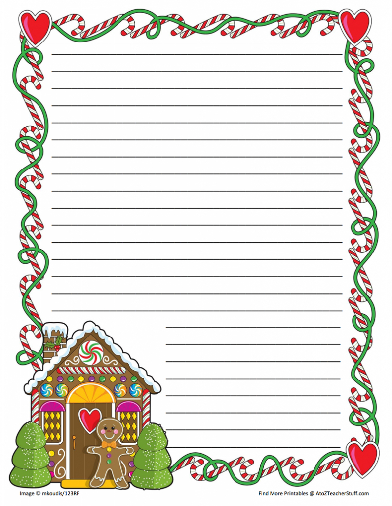 Christmas Writing Paper Printable - Printable Christmas Writing Paper - Free Printable Christmas Writing Paper With Lines