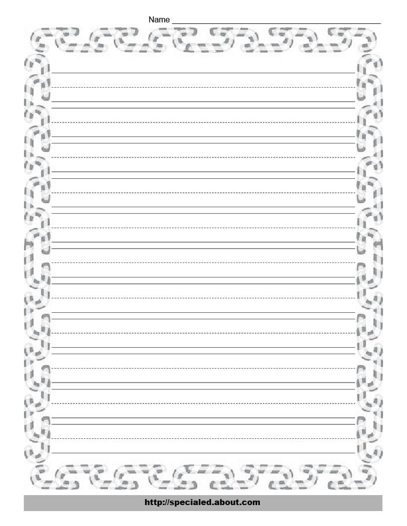 Christmas Writing Paper With Decorative Borders - Free Printable Christmas Writing Paper With Lines