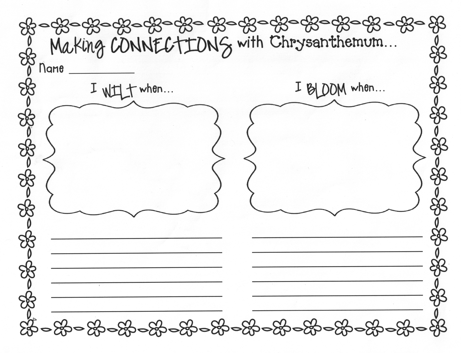 Chrysanthemum Worksheets | Free Printables Worksheet - Chrysanthemum Free Printable Activities