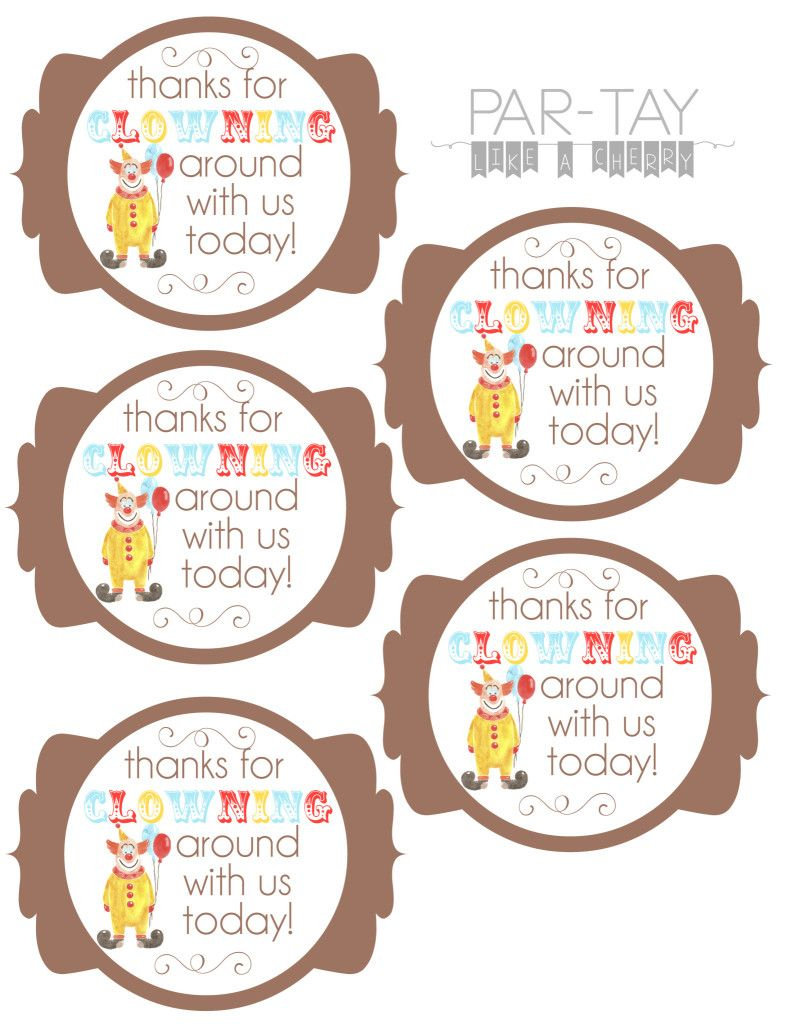 Circus Party Favor Tags | Party Like A Cherry | Pinterest | Circus - Party Favor Tags Free Printable