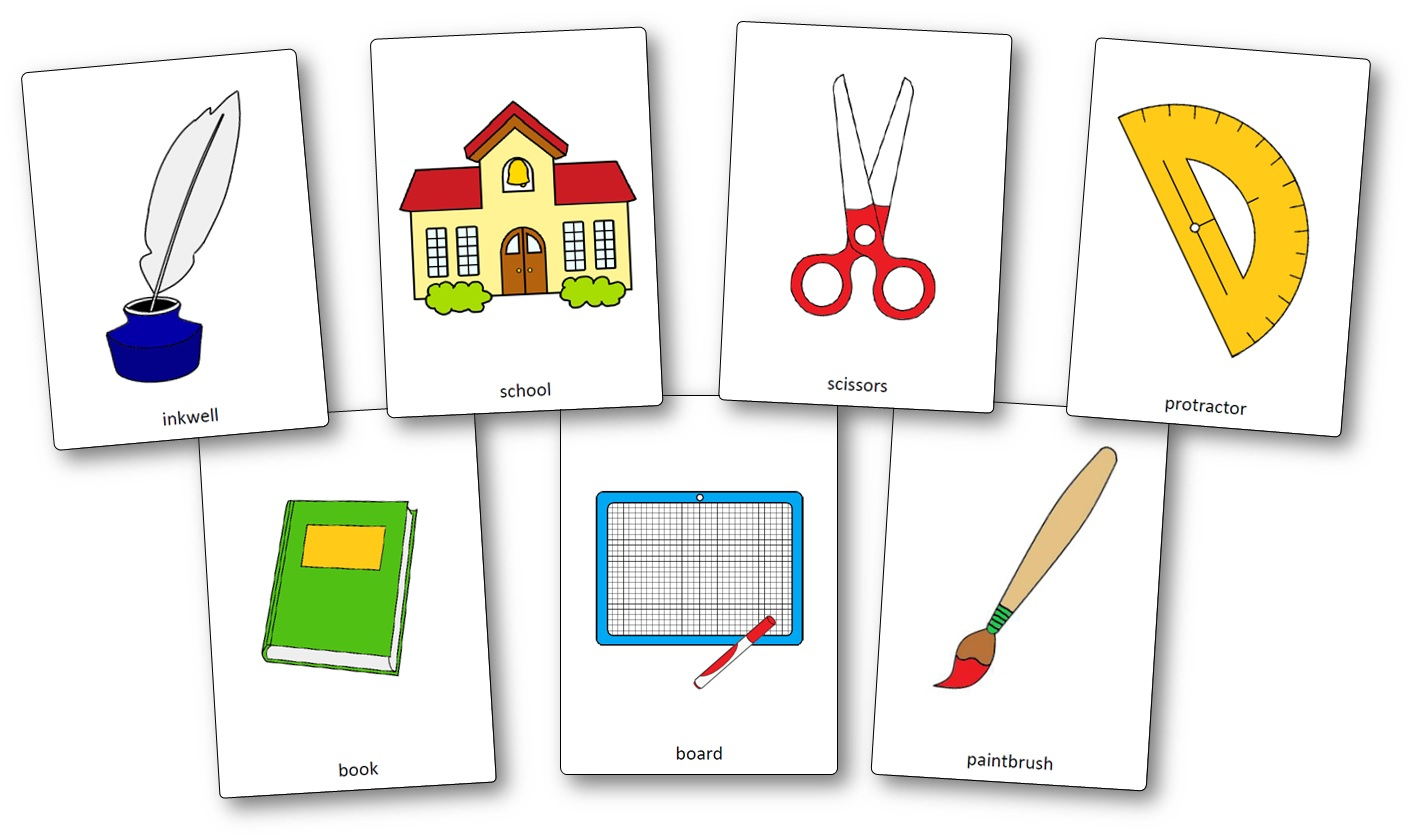 Classroom Objects Flashcards - Free Printable Flashcards - Speak And - Free Printable Vocabulary Flashcards