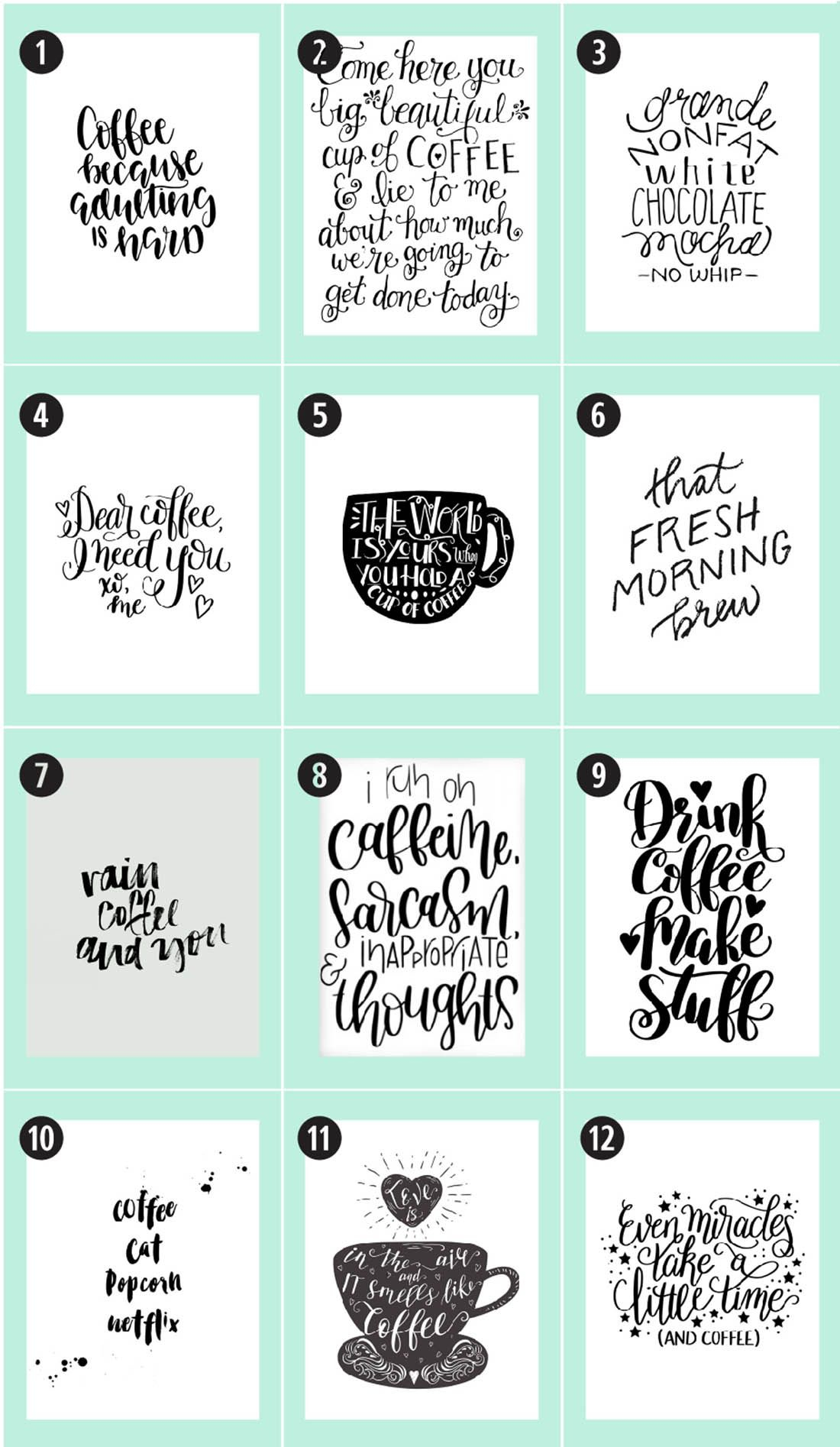 Coffee Free Printables: 180+ Ultimate Guide | Printable Decor, Free - Free Coffee Printable Art