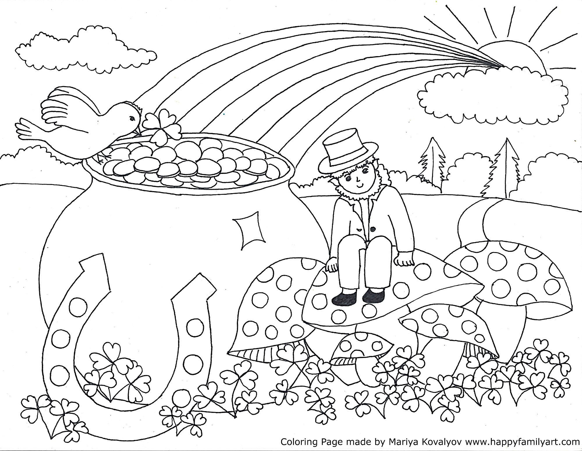 Download Free Printable Saint Patrick Coloring Pages