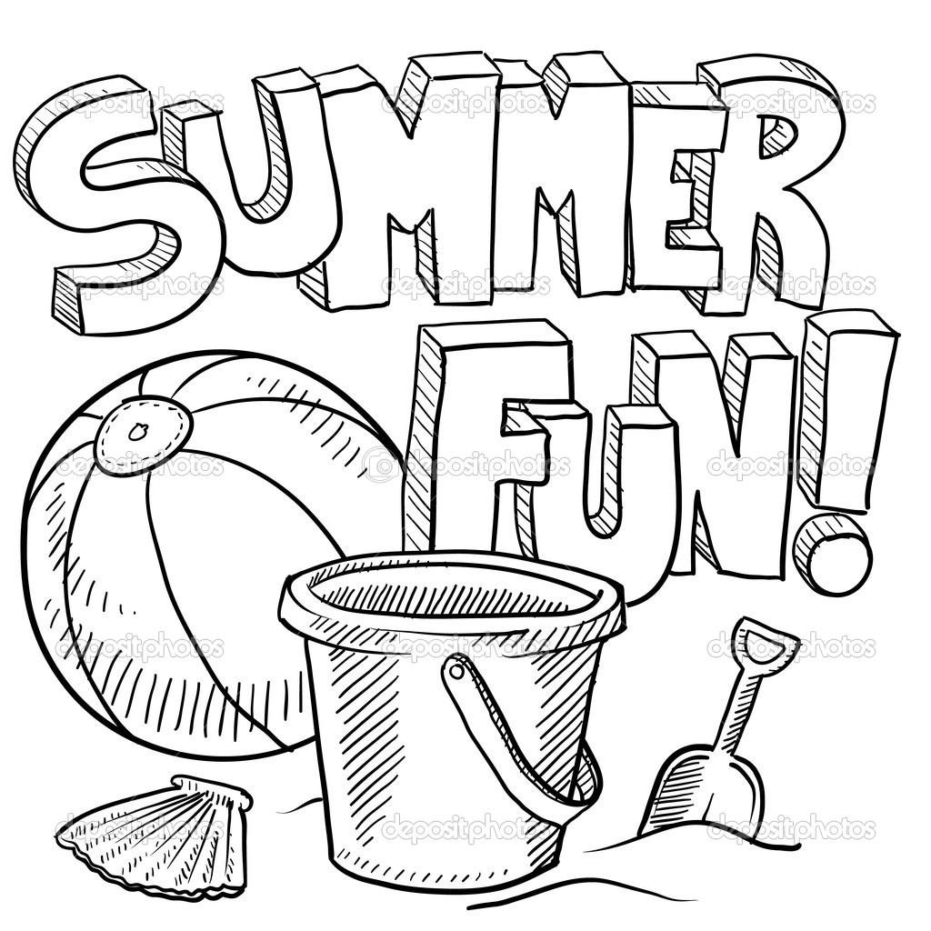Coloring Pages : Free Summer Coloring Pages For Kids Printable Theme - Free Printable Summer Coloring Pages For Adults
