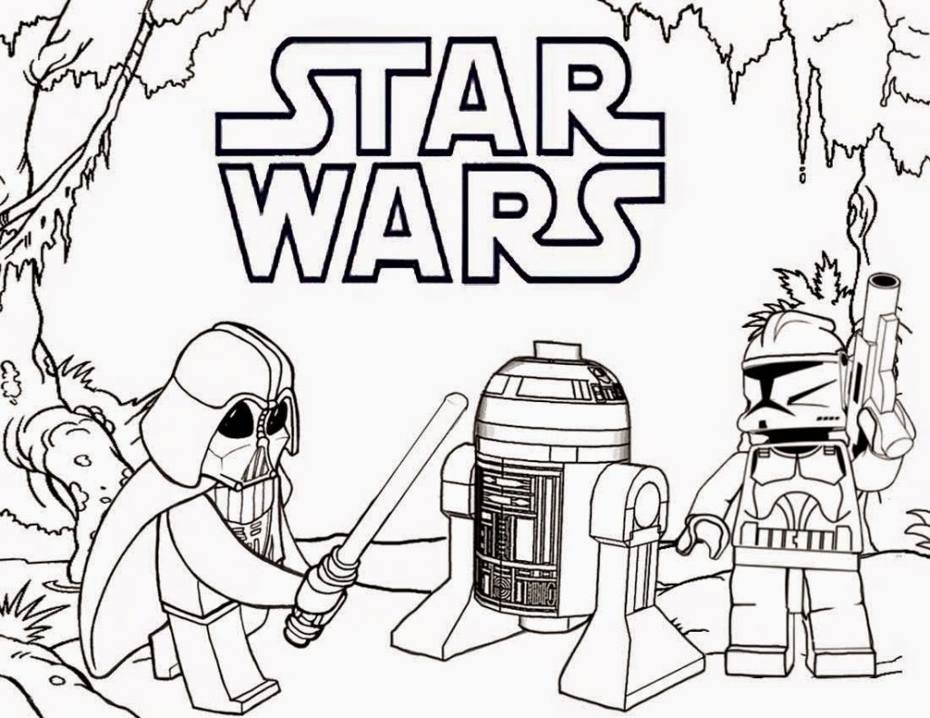 Coloring Pages ~ Lego Star Wars Coloring Pages Darth Vader And R2 - Free Printable Star Wars Coloring Pages