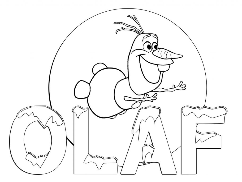 Coloring Pages : Olaf Coloring Page 1024X768 Staggering Freeble - Free Printable Frozen Coloring Pages