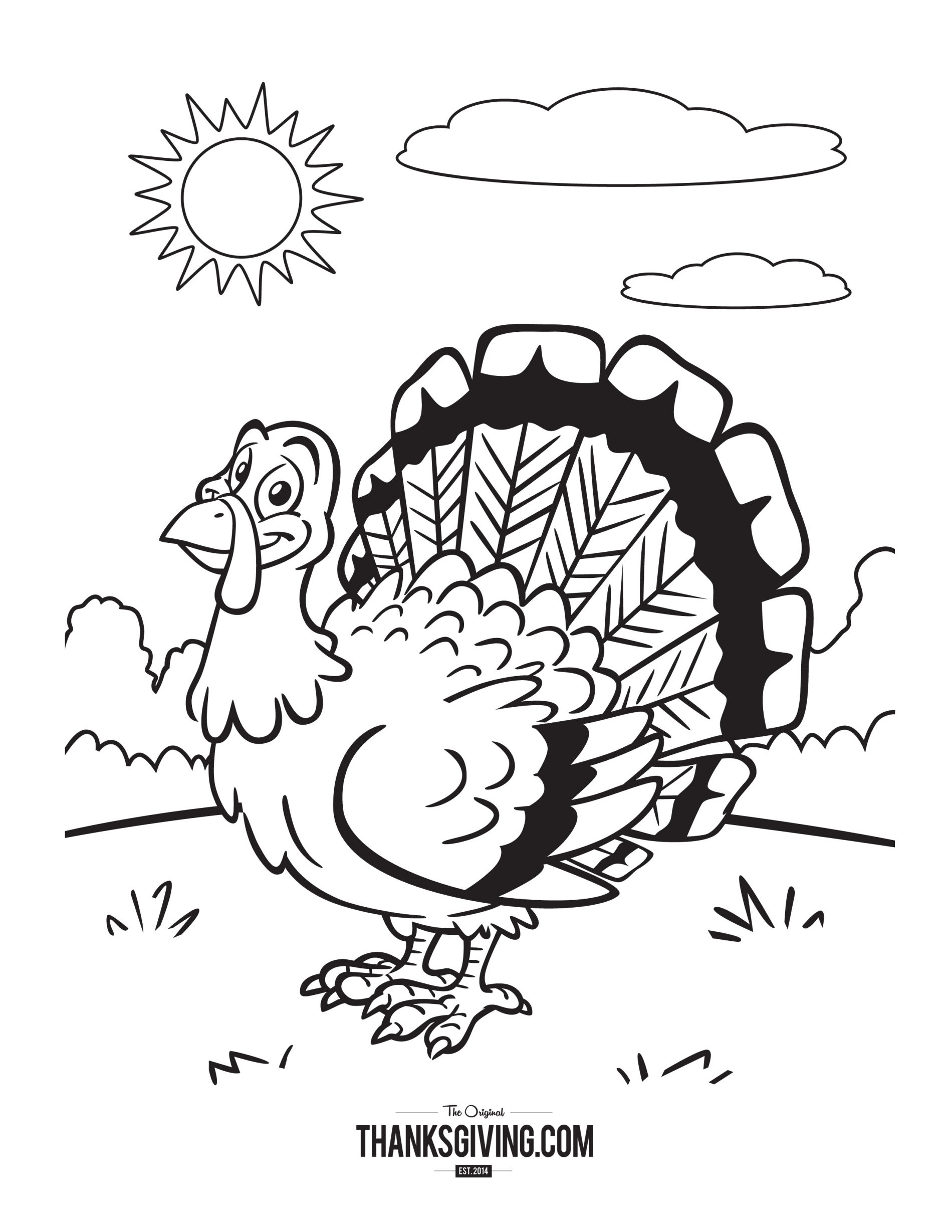 Coloring Pages : Thanksgivinging Book Pages For Kids Sunny Turkey - Free Printable Thanksgiving Books
