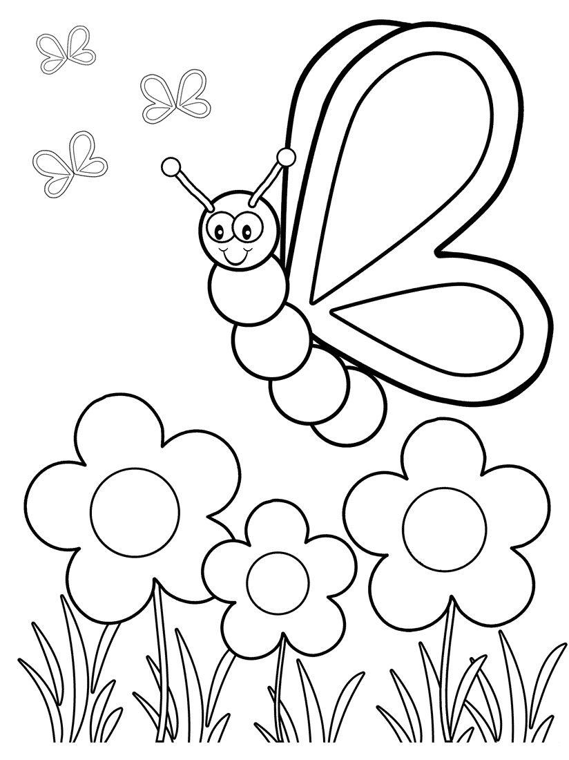 Coloring Pages ~ Top Free Printable Butterfly Coloring Pages - Free Printable Color Sheets For Preschool