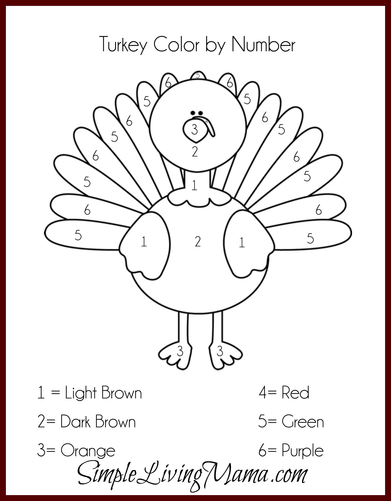 Colornumber Cornucopia | Craft Ideas | Thanksgiving Activities - Free Printable Thanksgiving Activities
