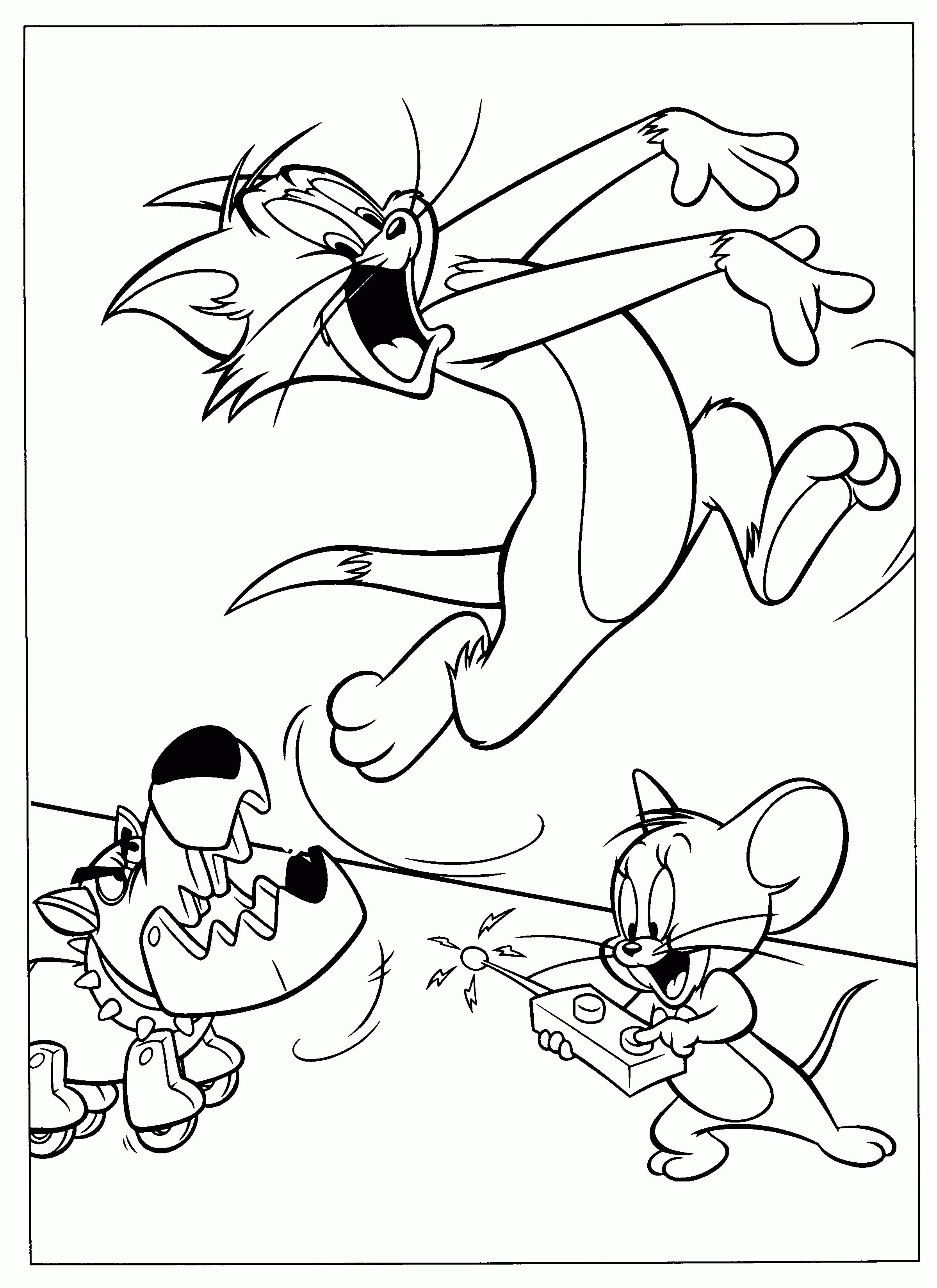 Colour Cartoon Tom And Jerry | Coloring Pages | Coloring Pages - Free Printable Tom And Jerry Coloring Pages