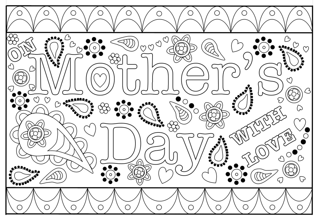 Colouring Mothers Day Card Free Printable Template - Free Printable Mothers Day Coloring Cards