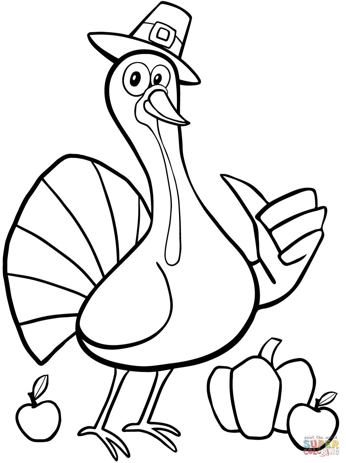 Cool Thanksgiving Turkey Coloring Page | Free Printable Coloring Pages - Free Printable Turkey Coloring Pages