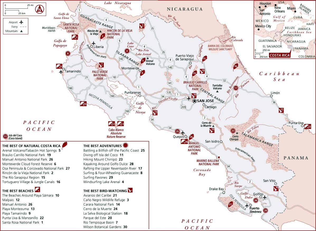 Costa Rica Maps | Printable Maps Of Costa Rica For Download - Free Printable Map Of Costa Rica