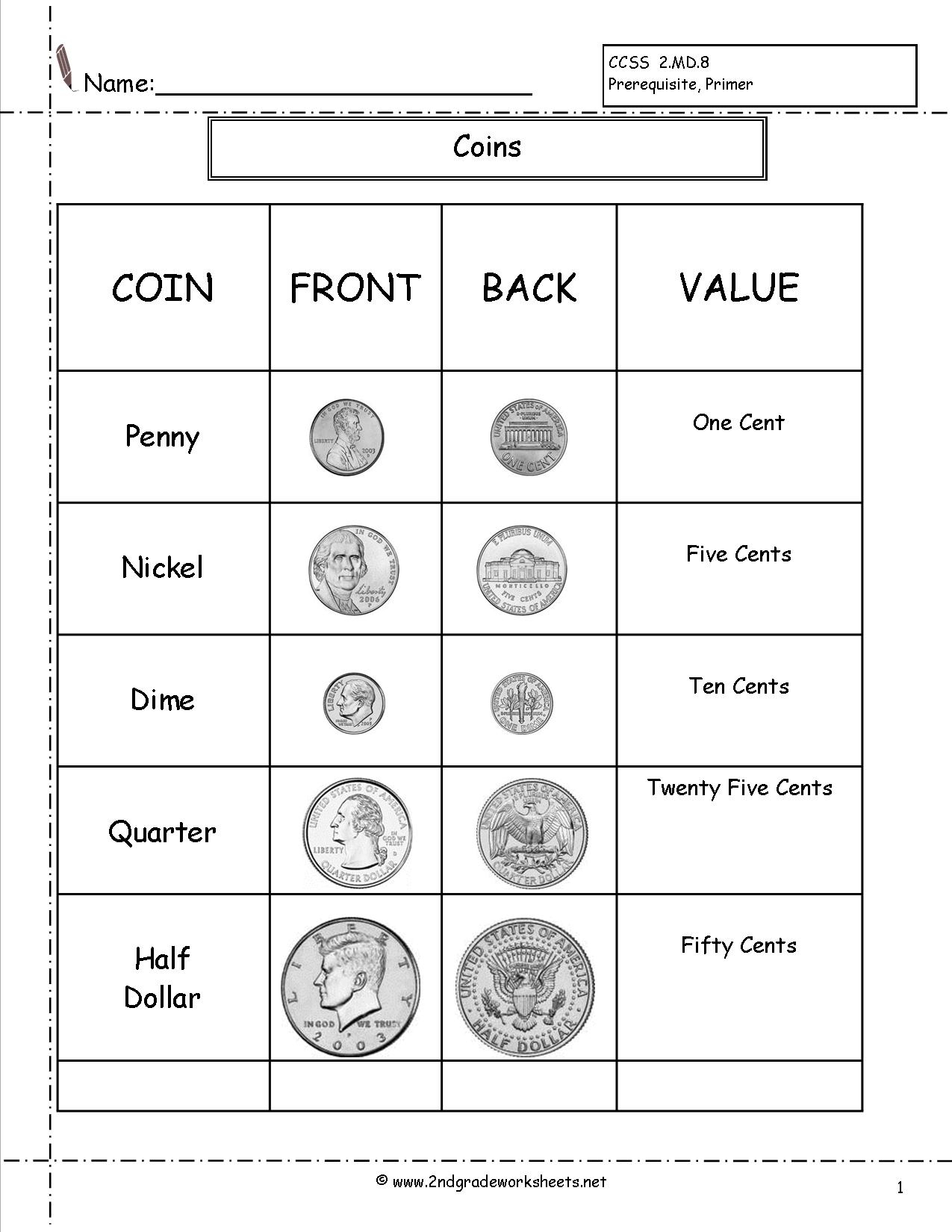 Counting Coins And Money Worksheets And Printouts - Free Printable Making Change Worksheets