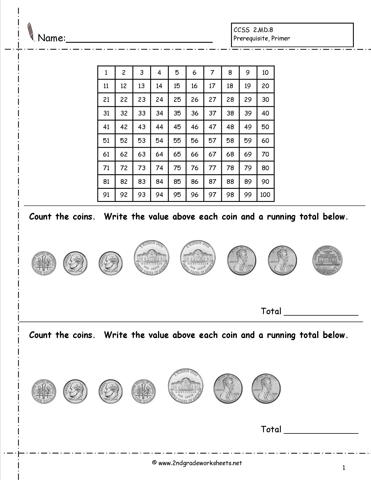 Counting Coins And Money Worksheets And Printouts - Free Printable Money Activities