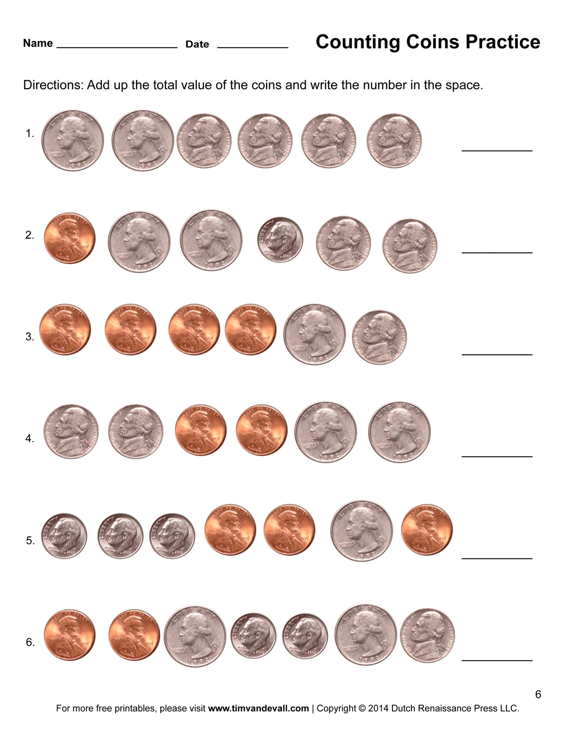 Counting Money Worksheets 1St Grade For Free Download - Math - Free Printable Money Worksheets For 1St Grade