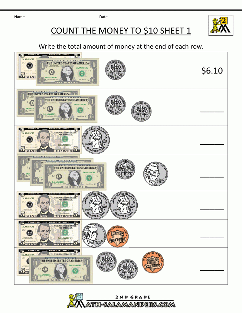 Counting Money Worksheets 2Nd Grade For Free | Worksheet News - Free Printable Counting Money Worksheets For 2Nd Grade