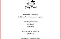 Free Printable Cow Birthday Invitations