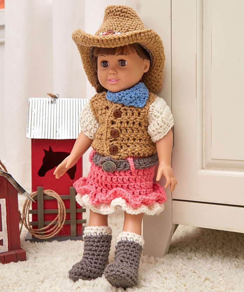 Creative Outfits For 18″ Dolls | Red Heart - Free Printable Crochet Doll Clothes Patterns For 18 Inch Dolls