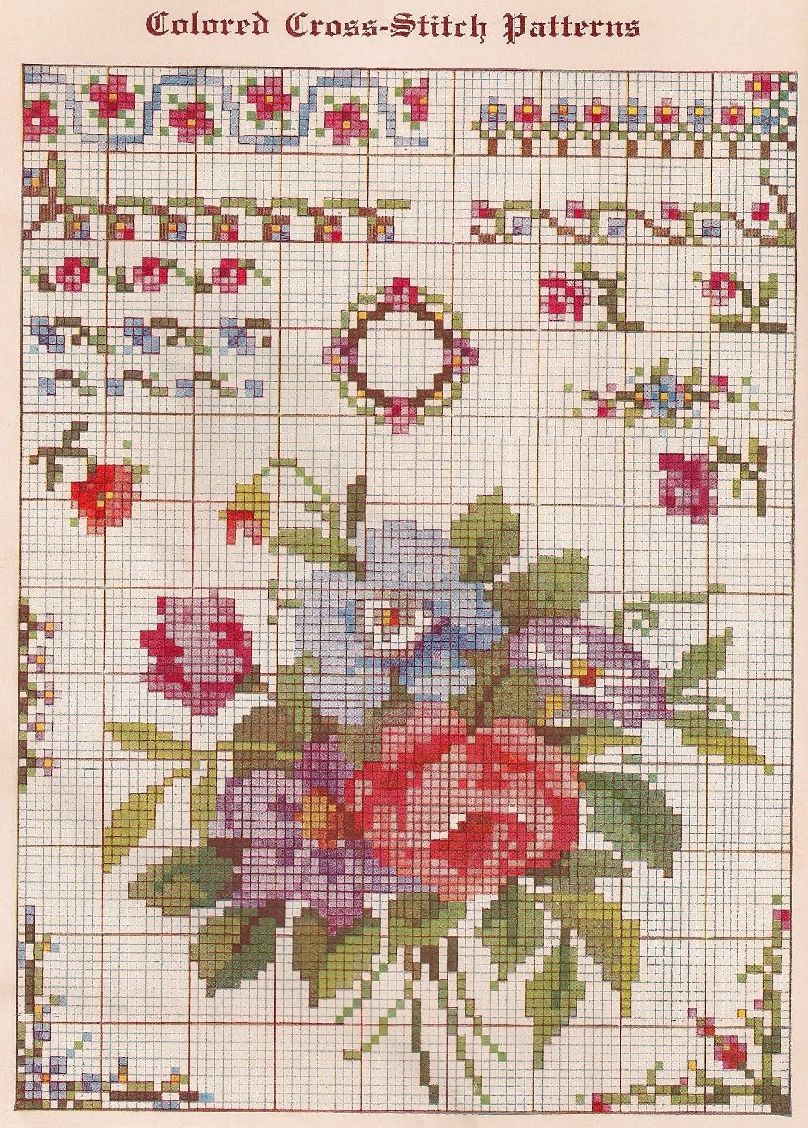 Cross Stitch Patterns Free Printable | Sentimental Baby: Free - Free Printable Cross Stitch Patterns Flowers