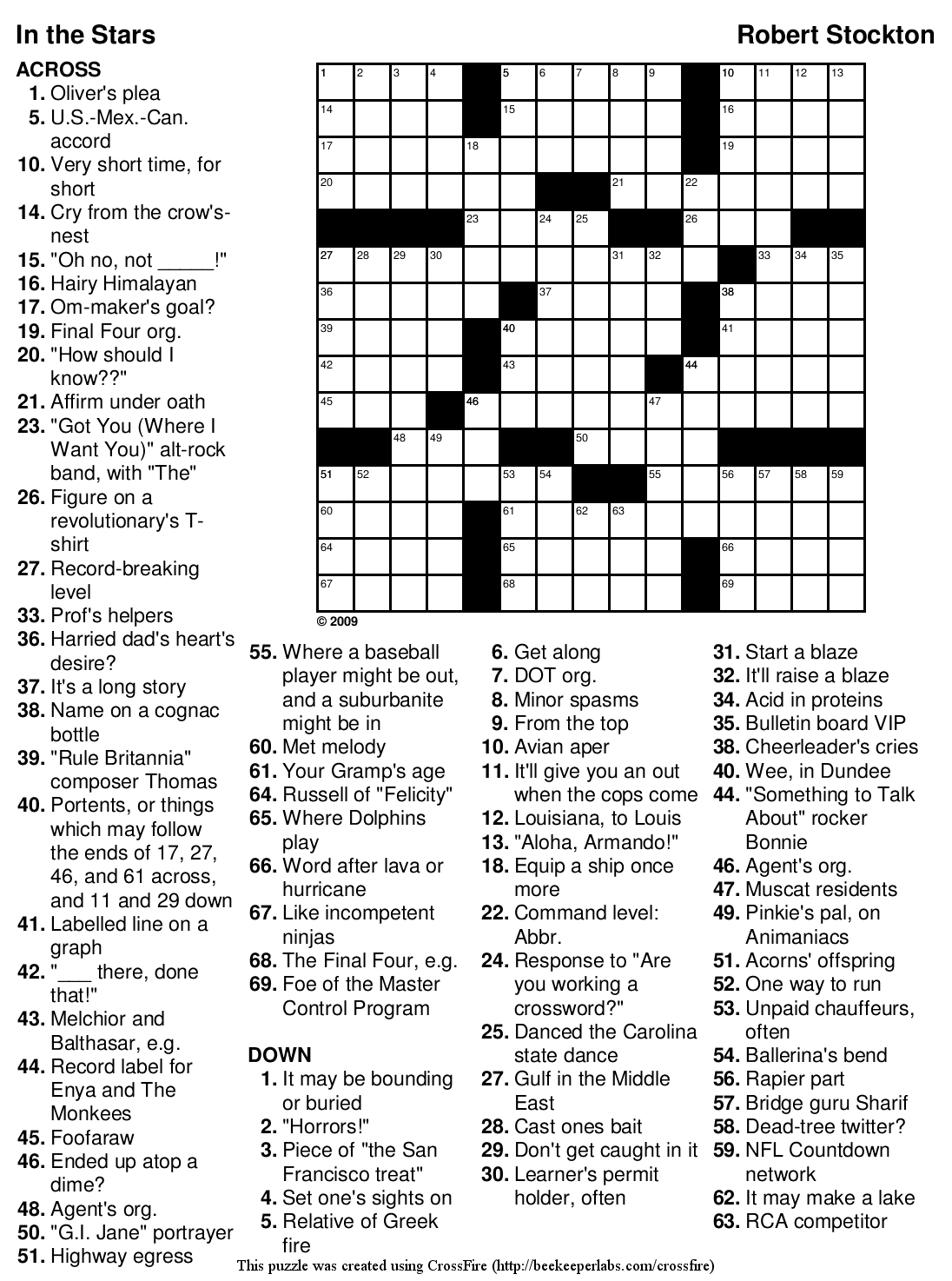 Printable Newspaper Crossword Puzzles For Free