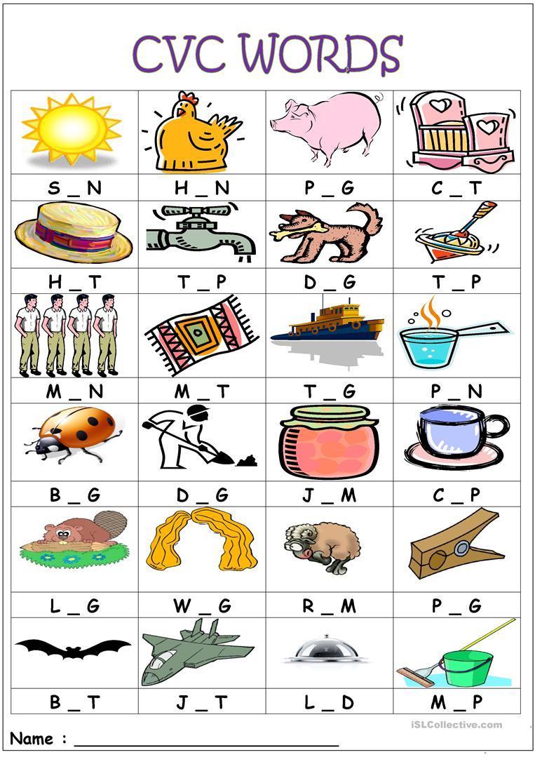 Cvc Words- Medial Sounds Worksheet - Free Esl Printable Worksheets - Cvc Words Worksheets Free Printable