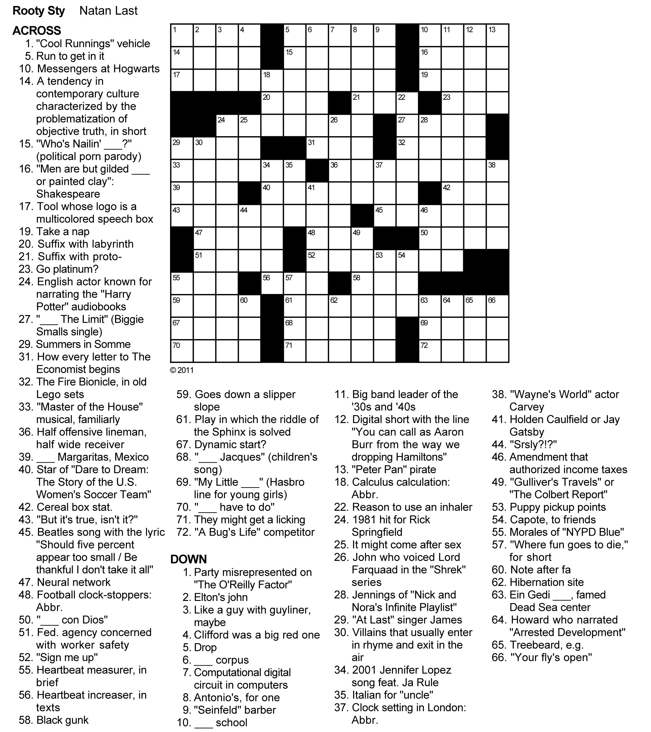 Daily Crossword Puzzle Printable – Jowo - Free Daily Printable Crossword Puzzles