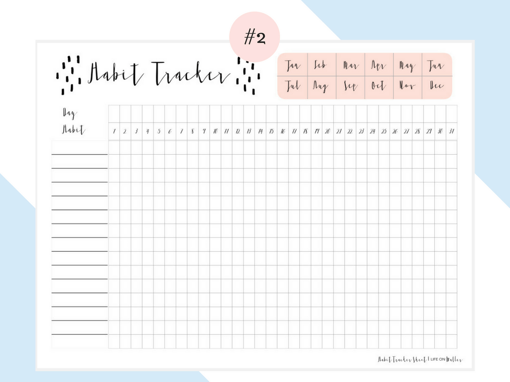 Daily Habit Tracker Free Printables - Cassie Scroggins - Habit Tracker Free Printable