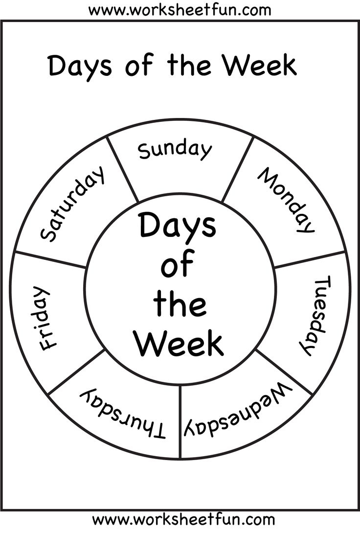 Days Of The Week | Days Of The Week! | Preschool Worksheets - Free Printable Months Of The Year Chart