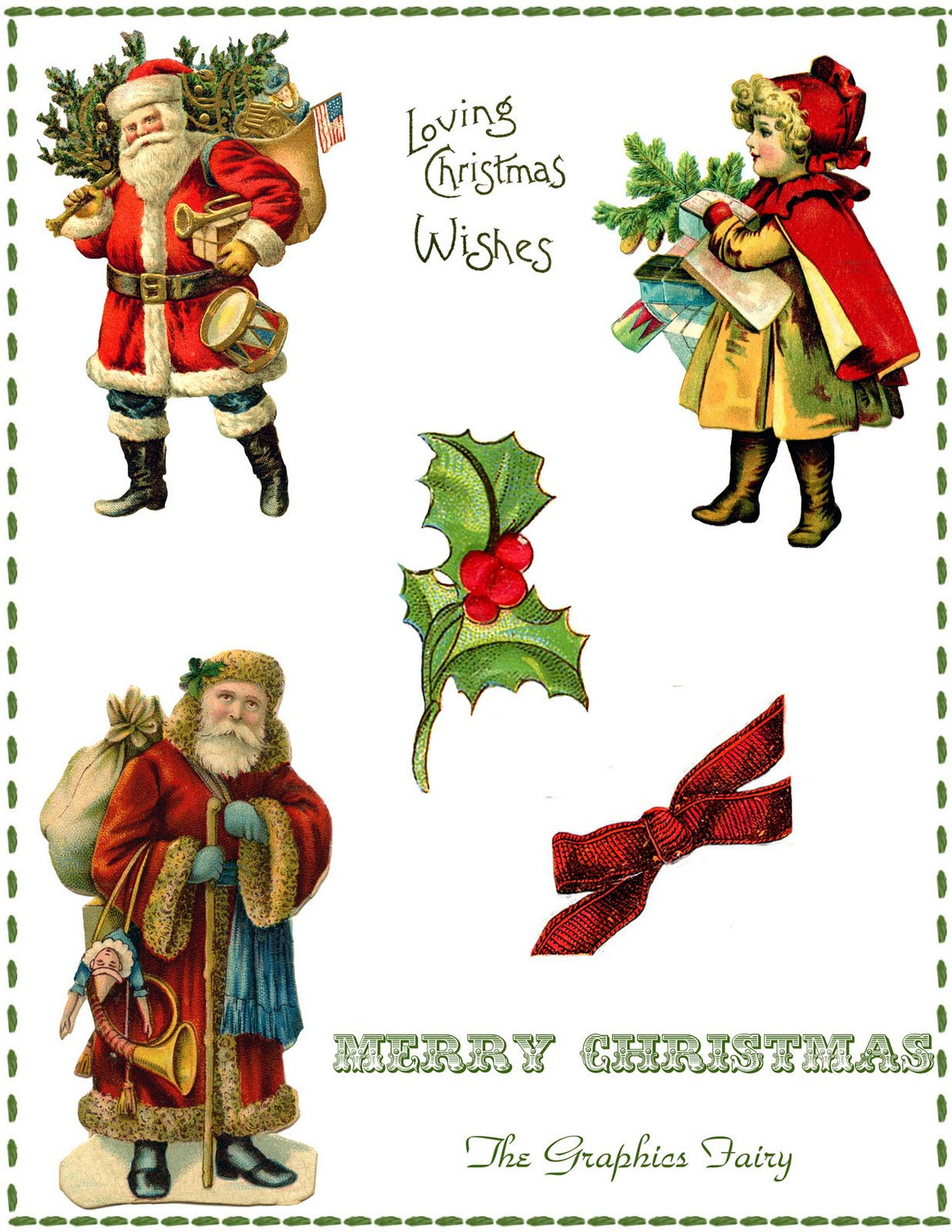 Digital Collage Sheets Archives - The Graphics Fairy - Free Printable Christmas Photo Collage
