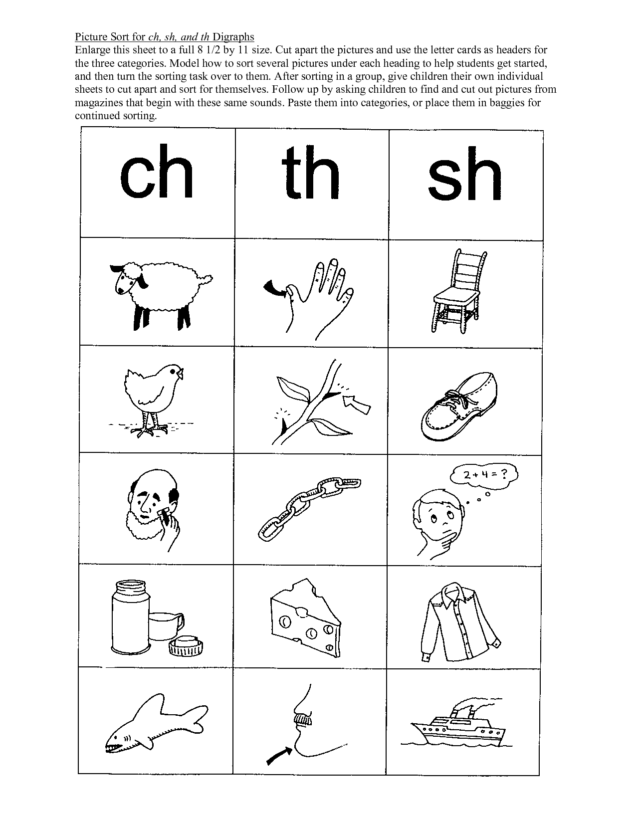 Digraph Worksheets Th And Ch @ Sharp Scan To Smb :: 痞客邦 - Sh Worksheets Free Printable