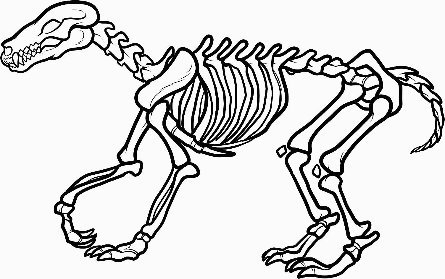 Dinosaur Skeleton Coloring Pages | Printable Coloring Pages - Free Printable Skeleton Coloring Pages