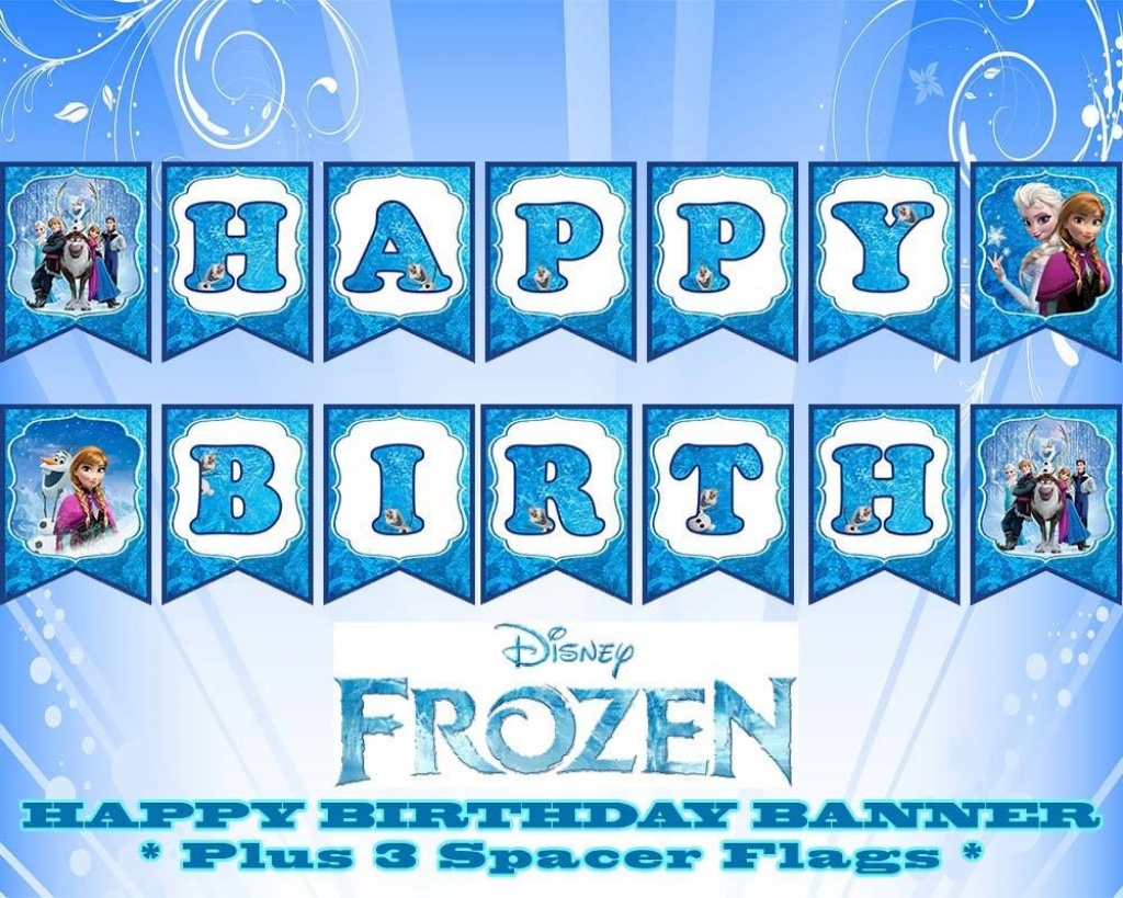 Disney Frozen Happy Birthday Banner | Birthday | Pinterest | Happy - Frozen Birthday Banner Printable Free