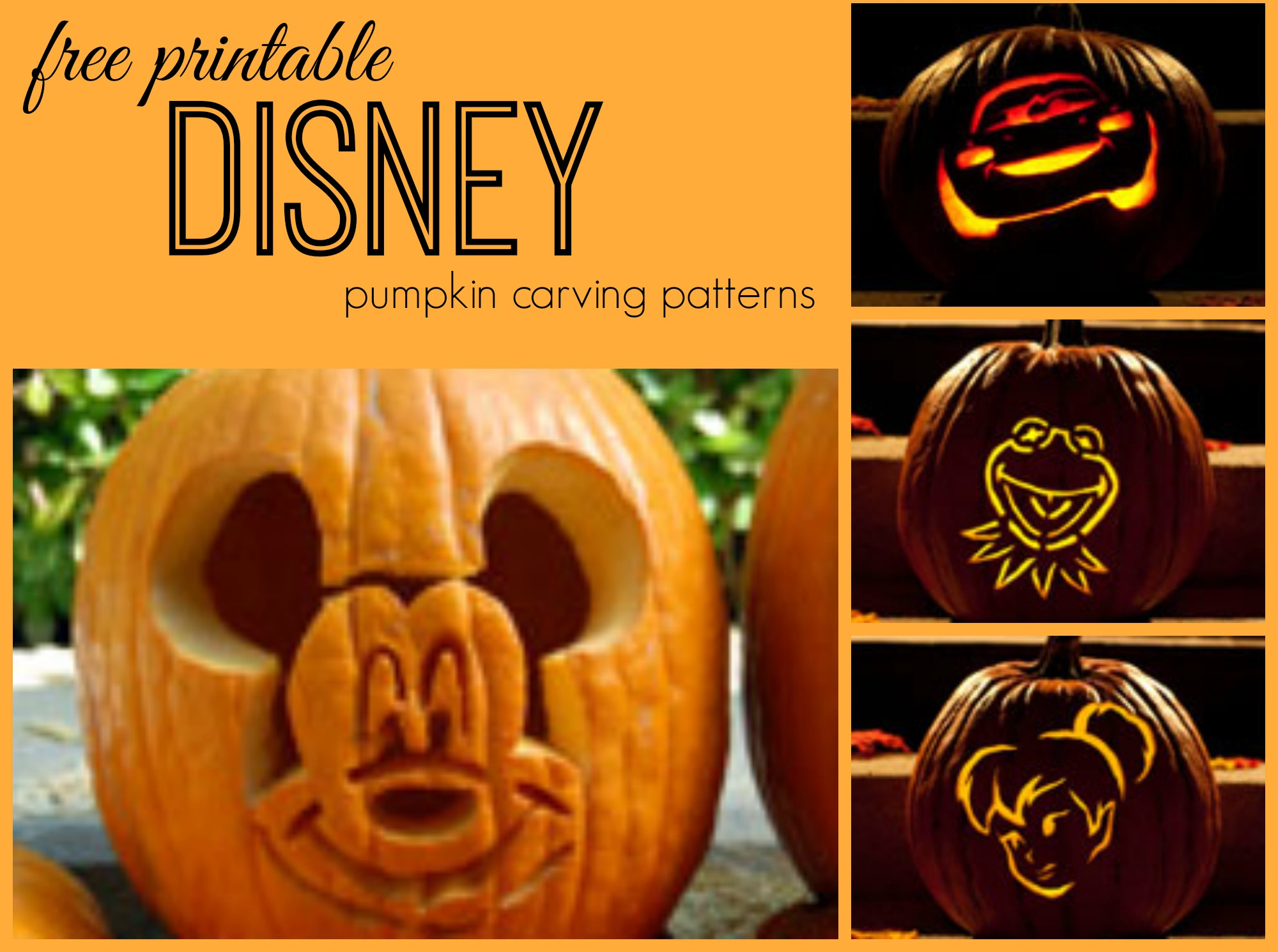 Disney Pumpkin Carving Patterns - Frugal Fanatic - Pumpkin Carving Patterns Free Printable