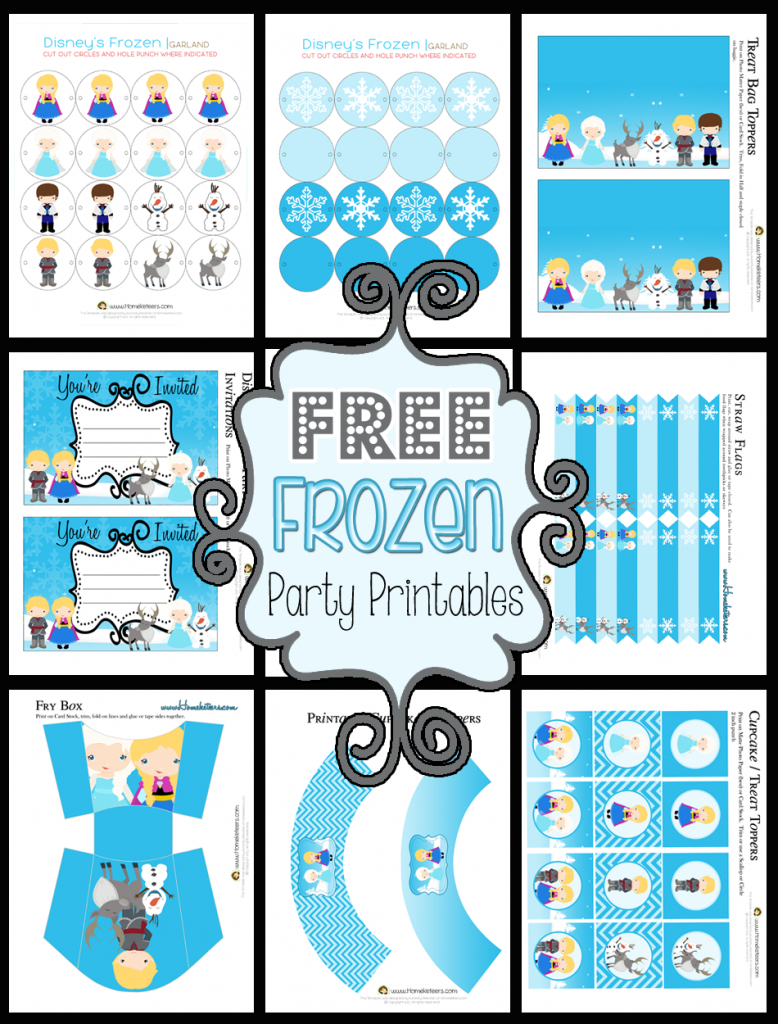 Disney&amp;#039;s Frozen Party Printable Set ~ Free - Frozen Birthday Banner Printable Free