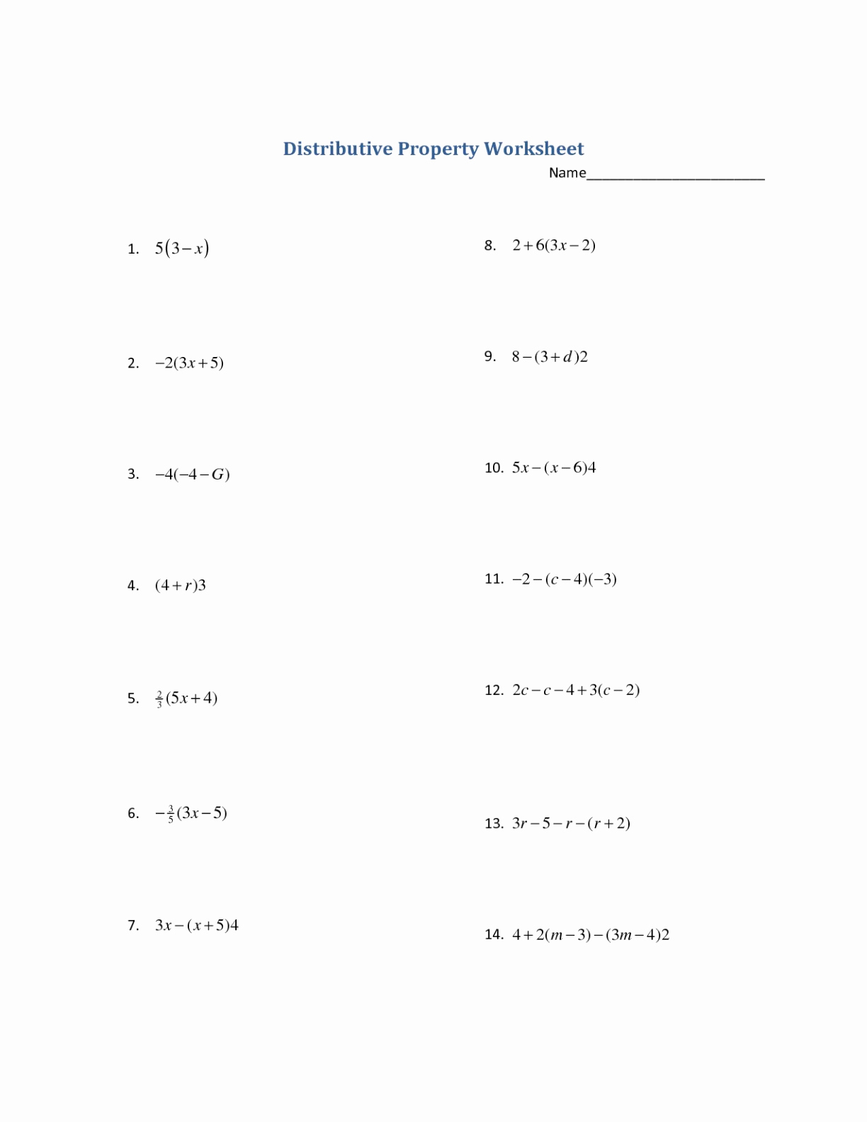 Distributive Property Of Multiplication Worksheets Distributive - Free Printable Distributive Property Worksheets