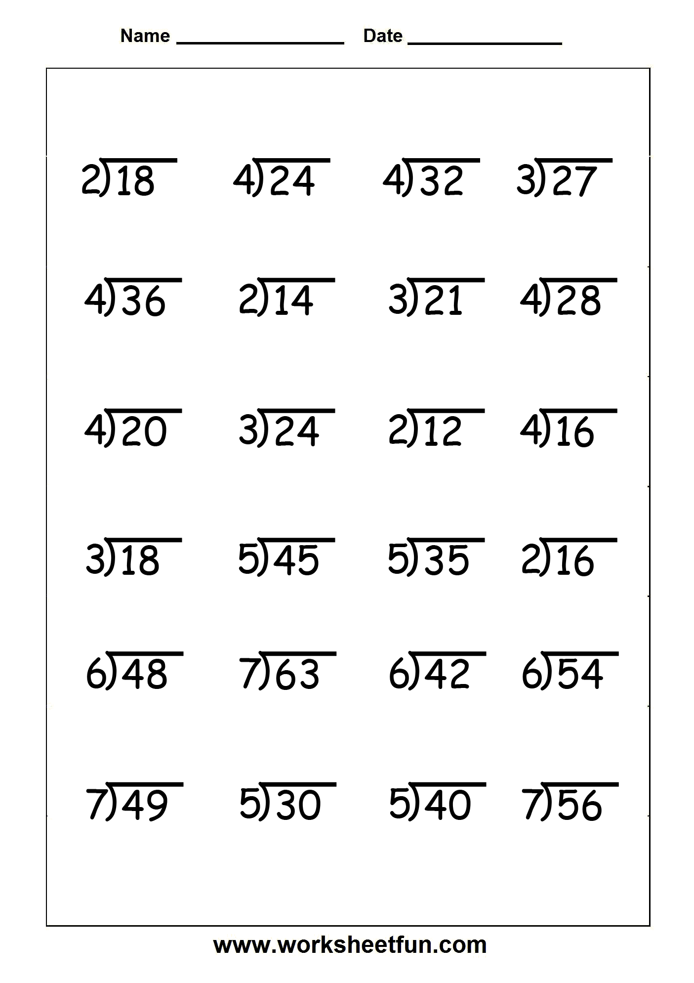 Division - 4 Worksheets | Printable Worksheets - Free Printable Division Worksheets For 4Th Grade