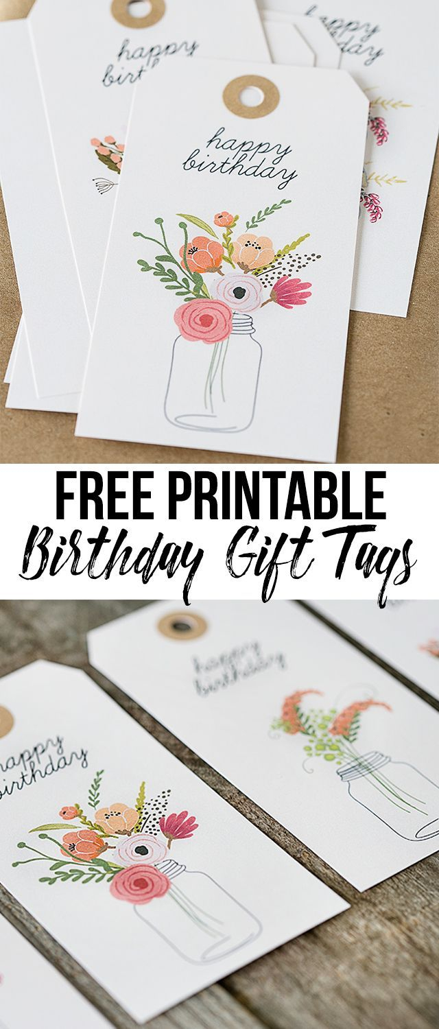 Diy Gift Wrapping Ideas : Darling (And Free) Printable Birthday Gift - Diy Gift Tags Free Printable