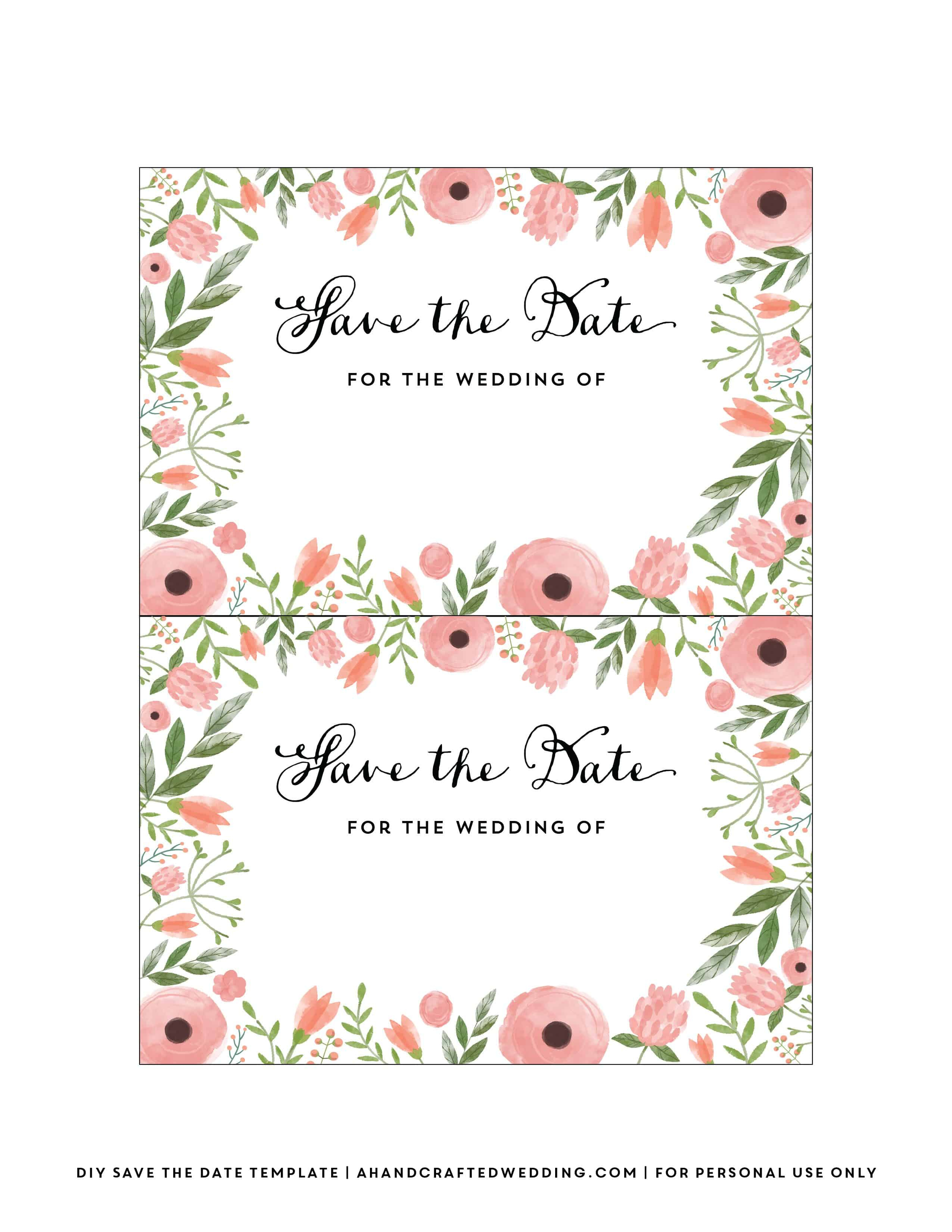 Diy Save The Date Postcard Free Printable | Mountain Modern Life - Free Printable Save The Date Invitation Templates