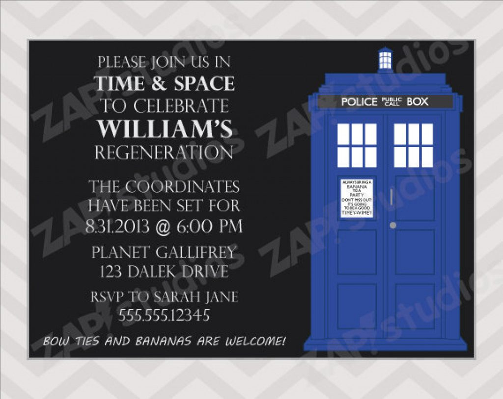 Doctor Who Party Invitations Printable Free | Free Printable - Doctor Who Party Invitations Printable Free