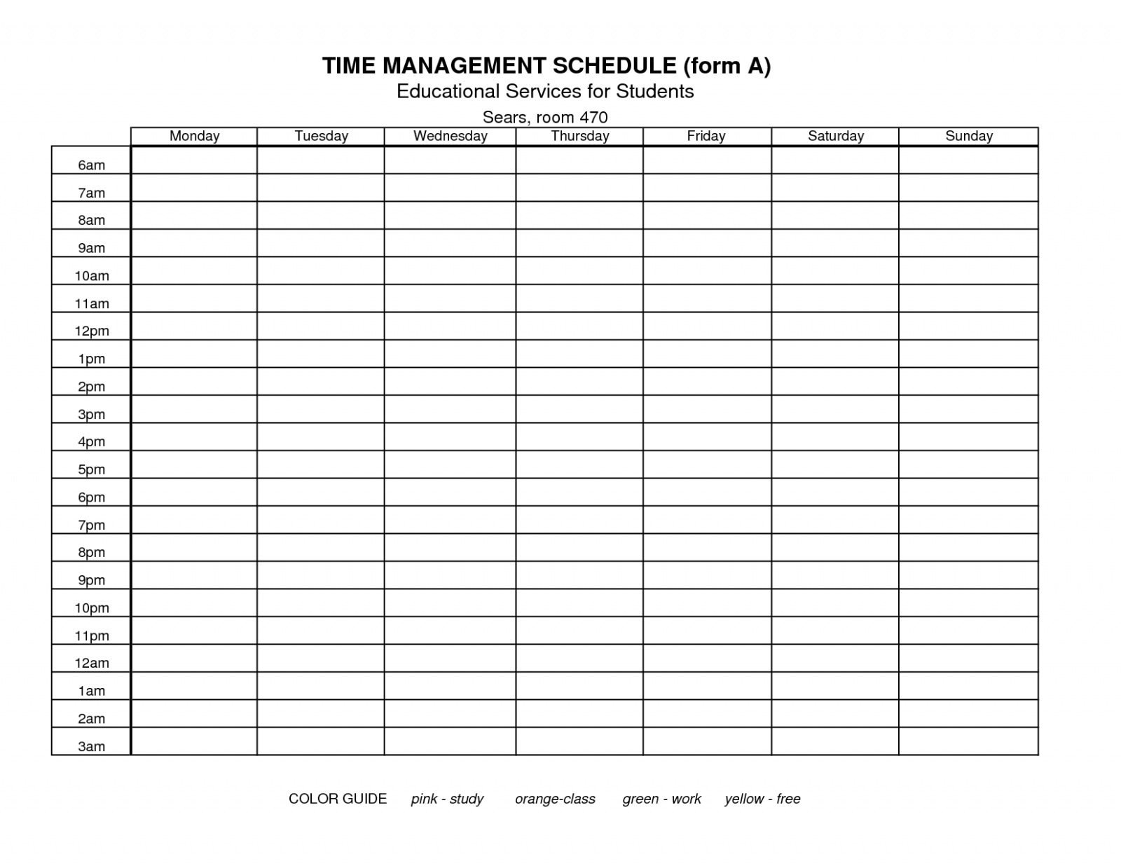 Download Our Sample Of 7 Best Of Free Printable Time Management - Time Management Forms Free Printable